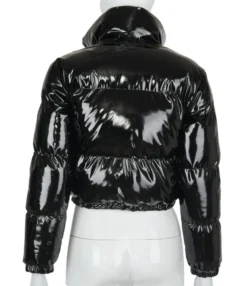 PU Leather Duck's Down Filled Bread Coat Outerwear 210820564 -Women Clothing Sales Store 210820564 8