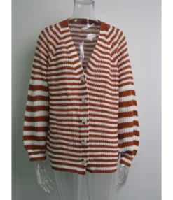 Fashion Striped Knitted Women Sweater Cardigan 210820873 -Women Clothing Sales Store 210820873 11