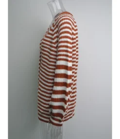 Fashion Striped Knitted Women Sweater Cardigan 210820873 -Women Clothing Sales Store 210820873 12