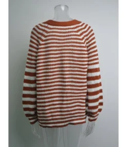 Fashion Striped Knitted Women Sweater Cardigan 210820873 -Women Clothing Sales Store 210820873 13