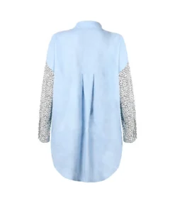 Lapel Collar Leopard Print Long Sleeve Blouse 210824450 -Women Clothing Sales Store 210824450 10