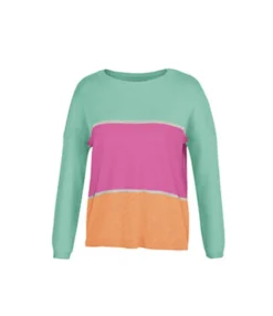 Fall Knitting Sweater Patchwork Colorblock O-neck 210824775 -Women Clothing Sales Store 210824775 6