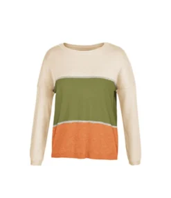 Fall Knitting Sweater Patchwork Colorblock O-neck 210824775 -Women Clothing Sales Store 210824775 7
