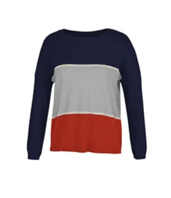 Fall Knitting Sweater Patchwork Colorblock O-neck 210824775 -Women Clothing Sales Store 210824775 9