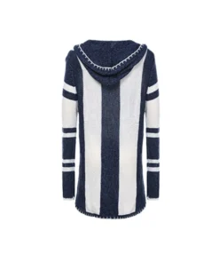 Long Sleeve Striped Hooded Sweater Cardigan 210826694 -Women Clothing Sales Store 210826694 5