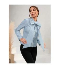 Denim Bow Knot Long Sleeve Slim Solid Color Simple Blouses Wholesale Women Top STV463934 -Women Clothing Sales Store 22291350 6460 44c2 ad3b 99adce6723c8 cb5a607577abf138c9db4d5fa6827ae5