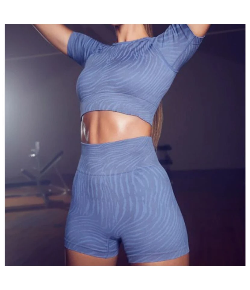 Short Sleeve Sport Tops & Shorts Athletic Womens 2pcs Seamless Yoga Suits Activewear Wholesale Workout Clothes SON534218 1 Short Sleeve Sport Tops & Shorts Athletic Womens 2pcs Seamless Yoga Suits Activewear Wholesale Workout Clothes SON534218