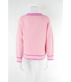 Button Knit Colorblock Pocket V-Neck Sweater Cardigan Wholesale Women'S Top -Women Clothing Sales Store 26155abab8cc46e39214b03701214122