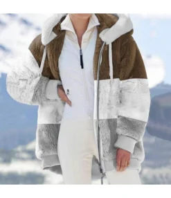 Women'S Plush Patchwork Zipper Pocket Hooded Loose Jacket Wholesale Coats SOUN537663 -Women Clothing Sales Store 2660da78 f008 4357 ac6b 9e38fe016b68 46e58bbf92a032a5107aeab322dd3ece