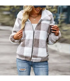 Long Sleeve Zipper Plaid Coat Thick Fleece Jacket Wholesale Womens Tops SOUN538539 -Women Clothing Sales Store 2759a3e6 0e55 46ea a9c0 2e6e57f1881f 54f07f7be570ca36ce7469291589353a