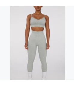 Athletic Bra & Leggings Seamless Knit Printed Yoga 2pcs Sets Activewear Wholesale Workout Clothes SON534191