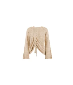 Sexy Hollow Out Drawstring Knit Top Solid Color Flared Sleeve Loose Wholesale Sweater SSWN561052 -Women Clothing Sales Store 2df30abd 3acd 461d a9b5 f136c8e03dc5 a96eaf72e2af134efefc018179d5055f