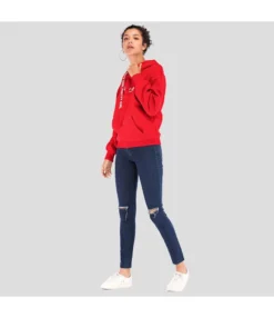 Hooded Collar Printed Plus Velvet Casual Women Wholesale Sweater