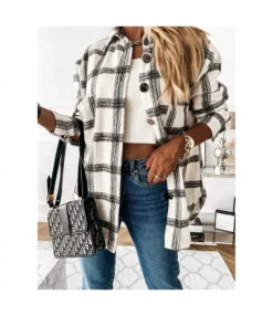 New Long Plaid Printed Cardigan Jacket ST120001 -Women Clothing Sales Store 2f6c29c3 393a 48b6 8b30 dd844e900e59 259781007E93D1C1F093A7F776CDD14D