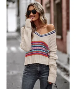 Casual V Neck Splice Long Sleeve Slim Wholesale Sweaters SSWN562276 14 Casual V Neck Splice Long Sleeve Slim Wholesale Sweaters SSWN562276 -Women Clothing Sales Store 3464f5fd b2e9 4ff7 95cf 1bb0ee0b042a 674cce58fab93c6e755cb59333e72a4c