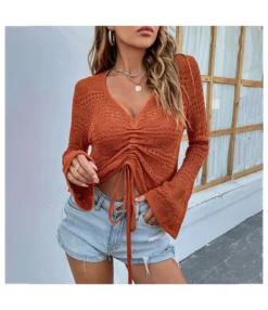 Sexy V-Neck Hollow Out Drawstring Knit Crop Tops Solid Color Flared Sleeve Loose Wholesale Sweater SSWN561053 26 Sexy V-Neck Hollow Out Drawstring Knit Crop Tops Solid Color Flared Sleeve Loose Wholesale Sweater SSWN561053 -Women Clothing Sales Store 34dc18d6 fbab 4d89 a4a4 0020e2af3ae0 506364df392565c672348774c3314793
