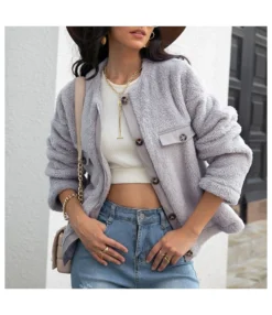 Short Cardigan Top Coat Wholesale Fashion Double-Faced Fleece SOU163433 -Women Clothing Sales Store 3643a537 998b 4206 bd9d 3c0503e04cc7 D420CF589945F9155080E4D660666FCE