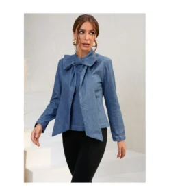 Denim Bow Knot Long Sleeve Slim Solid Color Simple Blouses Wholesale Women Top STV463934 -Women Clothing Sales Store 38055828 7d92 49d9 8b4c c3889eaa16b2 4544bce7f666a8be7a488254bd2e61a1