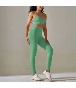 Seamless Solid Color Crop Tops High Waist Leggings Sports Suit Wholesale Womens Clothing N4623070500055 -Women Clothing Sales Store 39db0534349a4e35a7d9b03c01298b41 4