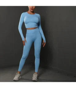 Sports Tops & Tight Buttocks Leggings Running Seamless Yoga Suits Wholesale Activewear Sets SON538356