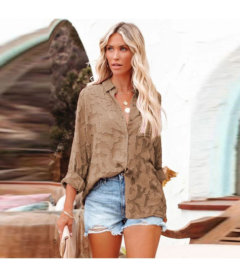 Spring Lace Tulle Long Sleeve Chiffon Shirt Vendors ST220126 5 Spring Lace Tulle Long Sleeve Chiffon Shirt Vendors ST220126 - Image 5