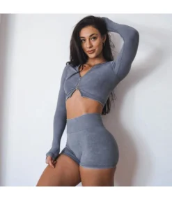 Seamless Sports Yoga Wholesale Activewear Fitness Long-Sleeved Shorts Women Suits SO230153 -Women Clothing Sales Store 3e737d64 f1f4 4720 ba56 bff81a9ffb78 D8081108919C12590A362F49766A0427
