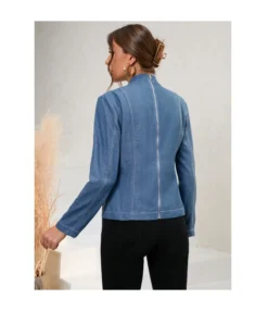 Denim Bow Knot Long Sleeve Slim Solid Color Simple Blouses Wholesale Women Top STV463934 -Women Clothing Sales Store 3f8efb37 93c9 4ab3 a89b 71b7ef41c488 c98e275cf44beee136d6e2f65a01d4a8