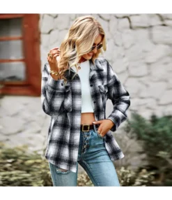 Lapel Collar Plaid Wholesale Womens Shirt STN360613 -Women Clothing Sales Store 42a5957a c9d9 4944 9580 17f5e1c225f4 4910fcdaeb19152a3b541160fccd58eb