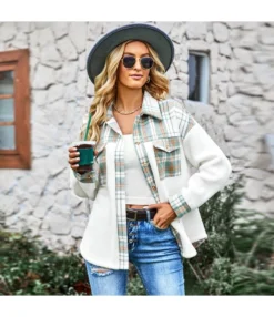 Plaid Shirt Fashion Coat Loose Long Sleeve Jacket Wholesale Womens Tops SOUN538542 -Women Clothing Sales Store 44a5bb07 3341 4c67 9732 1ad2f51369ba e072f2695d796c175005f6d99cee737f