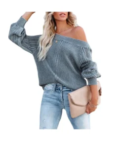 Trendy Lantern Sleeve Off Shoulder Knit Sweater Wholesale SS030682 -Women Clothing Sales Store 49317add fc3d 4854 9b8d 7bf65a024fbb 65C81A4067ECC691D2E1469A71875806