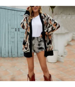Fashion Print Jackets Loose Long Sleeve Wholesale Cardigan SOUN560973