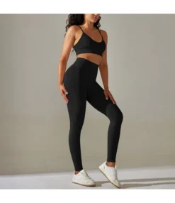 Seamless Solid Color Crop Tops High Waist Leggings Sports Suit Wholesale Womens Clothing N4623070500055 -Women Clothing Sales Store 4d08a7bf4e034f62aa41b03c012912eb 4