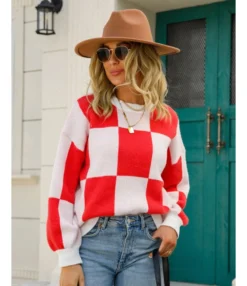 Fashion Lattice Pullover Long Sleeve Casual Loose Crew Neck Wholesale Sweater SSWN560971 14 Fashion Lattice Pullover Long Sleeve Casual Loose Crew Neck Wholesale Sweater SSWN560971 -Women Clothing Sales Store 52624c31 9579 4d9e 9970 a1fcf393ce82 024b08d28c08226829400433ec4935d3