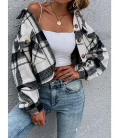 Retro Lapel Plaid Single-Breasted Long Sleeve Short Jacket Wholesale Coats SOUN562732 -Women Clothing Sales Store 52b0b8a1 51ba 4b44 bcc5 5f6b9aadc8e6 b59016623cd34da014834d335e4d37ad