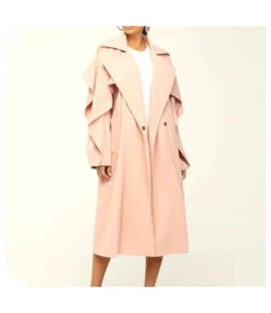 Solid Temperament Lapel Button-Down Mid-Length Trench Coat Wholesale Women Top SOUV463777