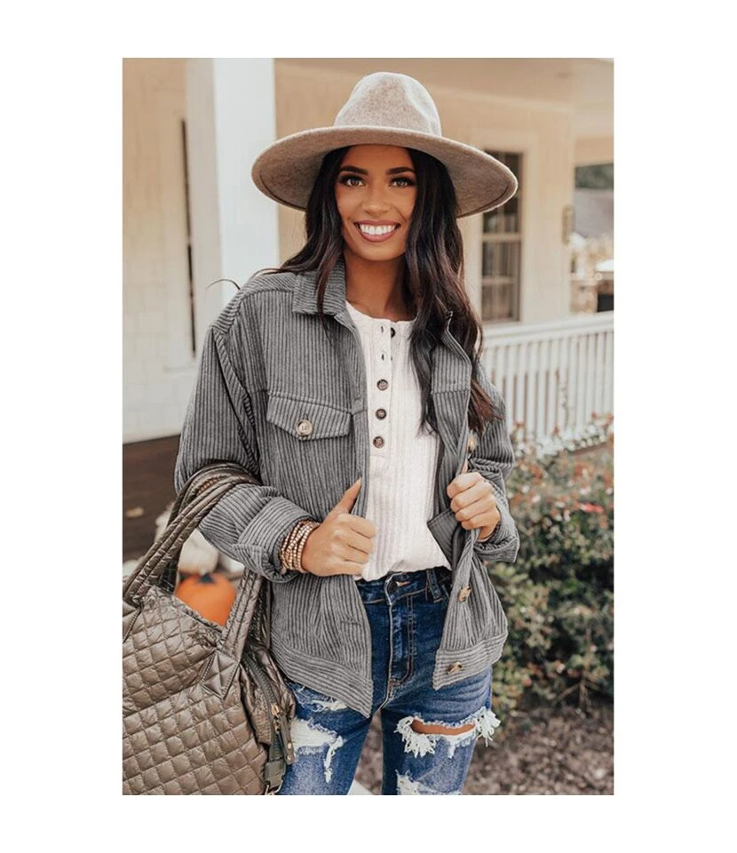 Solid Color Casual Cardigan Loose Wholesale Coats And Jackets ST202678 4 Solid Color Casual Cardigan Loose Wholesale Coats And Jackets ST202678 - Image 4