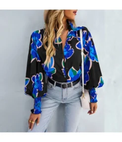 Fashion Print Long Sleeve Blouse Vintage Lapel Shirt Wholesale Womens Tops STN536762 -Women Clothing Sales Store 55b10ad0 2d35 44f9 bd09 334c6be6f5d9 f346d2c32e5ca9e592db945c276ad044