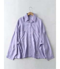 Lapel Neck Single Breasted Pocket Detail Soild Shirt -Women Clothing Sales Store 5 59