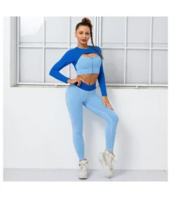 Colorblock Short Tops & Leggings Athletic Suits 2pcs Sets Activewears Wholesale Workout Clothes SON534888 -Women Clothing Sales Store 5b29a148 225b 46ad b3e8 a8d63370143c 59ebac9fd09c2bfa73b3cf4fe0eea318