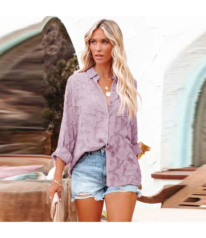 Spring Lace Tulle Long Sleeve Chiffon Shirt Vendors ST220126 9 Spring Lace Tulle Long Sleeve Chiffon Shirt Vendors ST220126 - Image 9