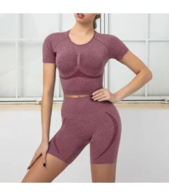 Seamless Activewear Yoga Suit Sports Fitness Two-Piece Outfits Wholesale Two Piece Sets SO201847