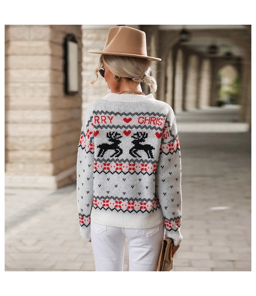 Xmas Wholesale Knit Holiday Sweater For Women SSW190572 4 Xmas Wholesale Knit Holiday Sweater For Women SSW190572 - Image 4