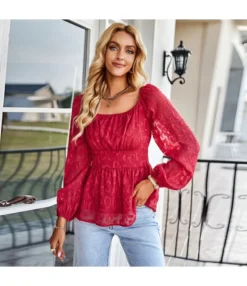 Square Collar Chiffon Printed Wholesale Blouses STN360612 -Women Clothing Sales Store 603e031a 93cf 4f1c 88b8 2935ce0d7e0d dfbeec595adccf023d276053cf06218e