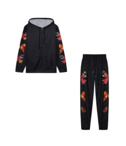 Butterfly Print Long Sleeve Hooded Zipper Loose Sports Women's Wholesale Activewear Sets SO95133 -Women Clothing Sales Store 61b9169d 2648 4709 a676 cdd23c143bc9 be86abc1846ef746f84aa616b0075fc8
