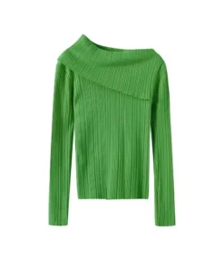 Ribbed One-Shoulder Side-Slit Solid-Color Knitted Slim-Fit Sweater Wholesale Women Top STV463715 -Women Clothing Sales Store 63140e72 320c 4d70 9b23 415d21fa8018 e3d2fa5600bb6a902fa8fcab4fec6cc1