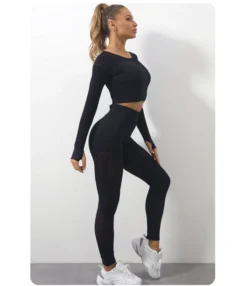 Seamless Knitted Breathable Tops Leggings Fitness Yoga Suits Wholesale Activewear Sets -Women Clothing Sales Store 66d54fef 4319 4135 bdcb f79942dd649b efbe476241619a5bb661cf8be4b21e46