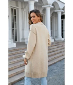 Simple Knitted Solid Color Pocket Mid-Length Sweater Cardigan Wholesale Women'S Top N4623070300161 -Women Clothing Sales Store 6cf3029d24074d40b572b03b01121082