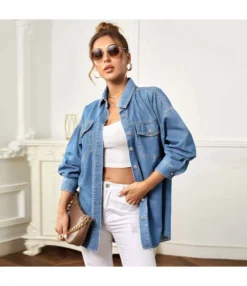 Pocket Loose Casual Long Sleeves Simple Lapel Long Denim Shirt Wholesale Women'S Top STV463514 -Women Clothing Sales Store 6f294805 caac 4cf8 ae1b 7b88fb53f7a5 8e7f2cea7ccbb15b07cc7be9f5cc2279