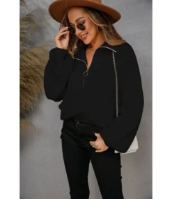 Solid Color Zip Lapel Knitwear Women Knit Pullover Wholesale Sweaters SSWN535333 -Women Clothing Sales Store 71737e46 88f2 4d17 afb1 5a5023179879 7ad0912d20c54e4583b6d0b69047e023