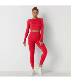 Knitted Solid Color Seamless Long-Sleeved Tops & Leggings Sports Fitness Yoga Suits Wholesale Activewear Sets SON539918 -Women Clothing Sales Store 720e513f 0142 429c 8213 969761559ecf c8880d954288fdf351486197df38ed36